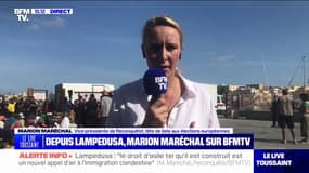 Migrants à Lampedusa: pour Marion Maréchal, Giorgia Meloni "ne fait que subir" que l'Italie "soit la porte d'entrée de l'Europe"