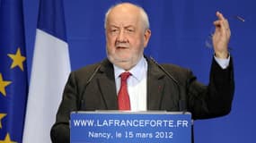 André Rossinot, maire de Nancy, et président de la communauté urbaine du Grand Nancy, le 15 mars 2012.