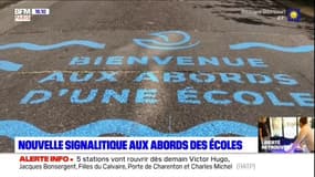 Distanciation: une nouvelle signalétique aux abords des écoles parisiennes