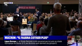 "Il faudra cotiser plus."  Ce qu'il faut retenir du débat d'Emmanuel Macron sur la réforme des retraites à Rodez