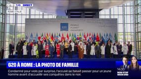 G20 à Rome: les chefs d'État prennent place pour la photo de famille
