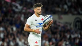 Romain Ntamack lors du match de préparation du XV de France face à l'Ecosse (30-27), 12 août 2023