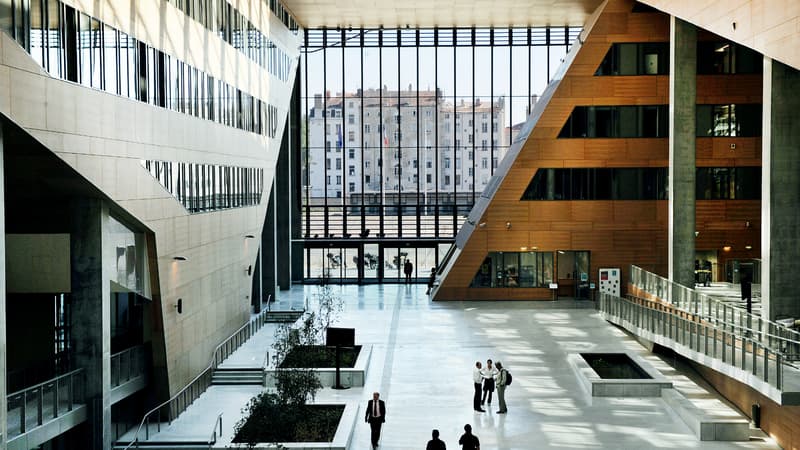 L'intérieur du siège de la région Auvergne-Rhône-Alpes à Lyon.