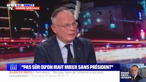 Appels à la démission d'Emmanuel Macron: "Je ne suis pas sûr qu'on irait mieux si on avait pas de président", déclare Édouard Philippe 