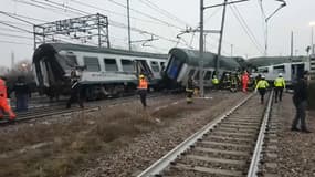 Un train a déraillé jeudi matin à l'est de Milan, en Italie.