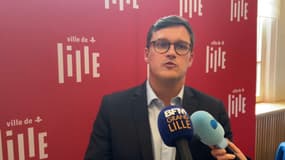 Le maire de Lille Arnaud Deslandes le 22 mai 2025.
