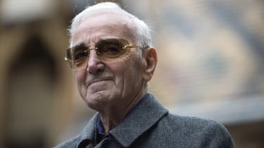 L'artiste Charles Aznavour, le 19 novembre 2017 à Beaune.