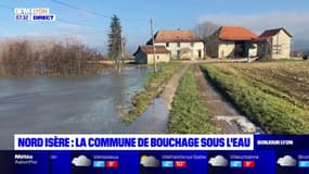 Nord Isère: la commune de Bouchage sous l'eau alors que le Rhône déborde