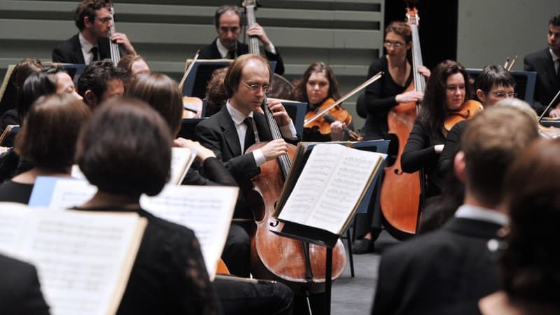 Des musciens de l'Orchestre Lamoureux en février 2013