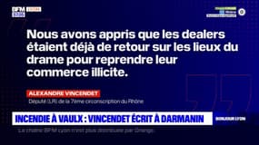 Incendie à Vaulx-en-Velin: Alexandre Vincendet écrit à Gérald Darmanin