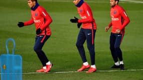 Thiago Silva, Kylian Mbappé et Dani Alves