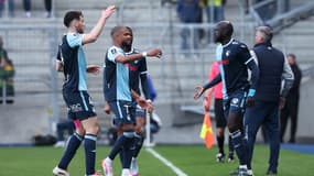 Les joueurs du Havre célèbrent le but d'Abdoulaye Touré face à Nantes, le 30 mars 2025