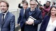 Boris Vallaud, Olivier Faure et Johanna Rolland arrivant à Matignon le 17 septembre 2025