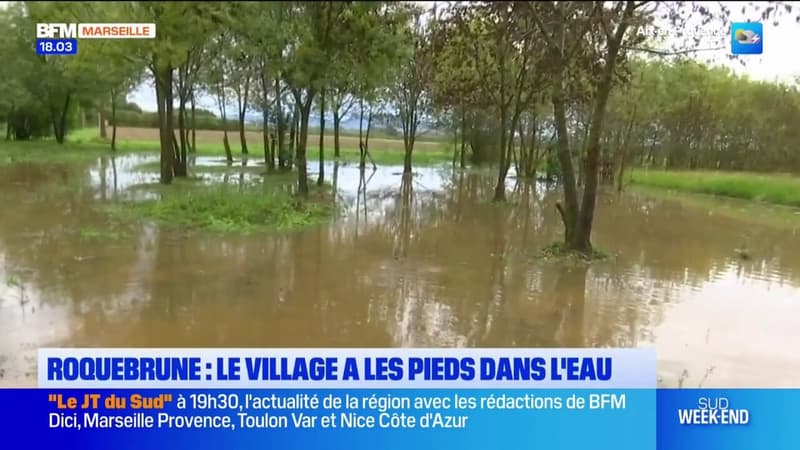 Roquebrune: le village a les pieds dans l'eau