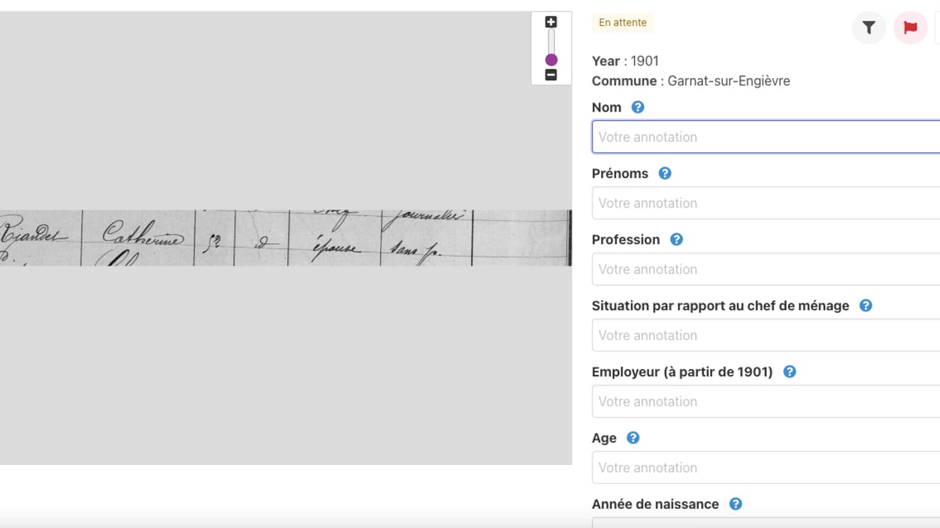 Une plateforme en ligne permet d'aider le projet Socface en indiquant les données de chaque ligne pour entraîner l'IA utilisée.