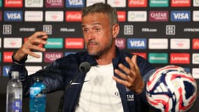 Le coach du PSG, Luis Enrique, lors d'une conférence de presse pendant la Coupe du monde des clubs, le 18 juin 2025