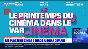Var: les places de cinéma à 5 euros jusqu'à mardi
