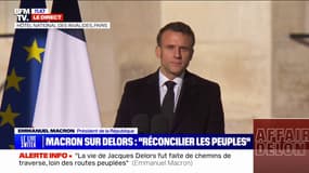 Hommage à Jacques Delors: "Jacques Delors n'aura jamais été président de la République" indique Emmanuel Macron