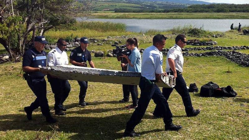 Le fragment d'aile retrouvé sur l'île de La Réunion