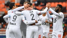 La joie des Lillois à Lorient le 21 février 2021