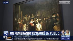 Les visiteurs du Rijksmuseum d'Amsterdam vont pouvoir observer la restauration du célèbre tableau la "Ronde de nuit" de Rembrandt