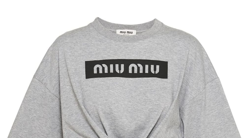 T-shirt crop Miu Miu 