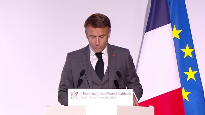 Emmanuel Macron rend hommage à Jean-Pierre Elkabbach: 