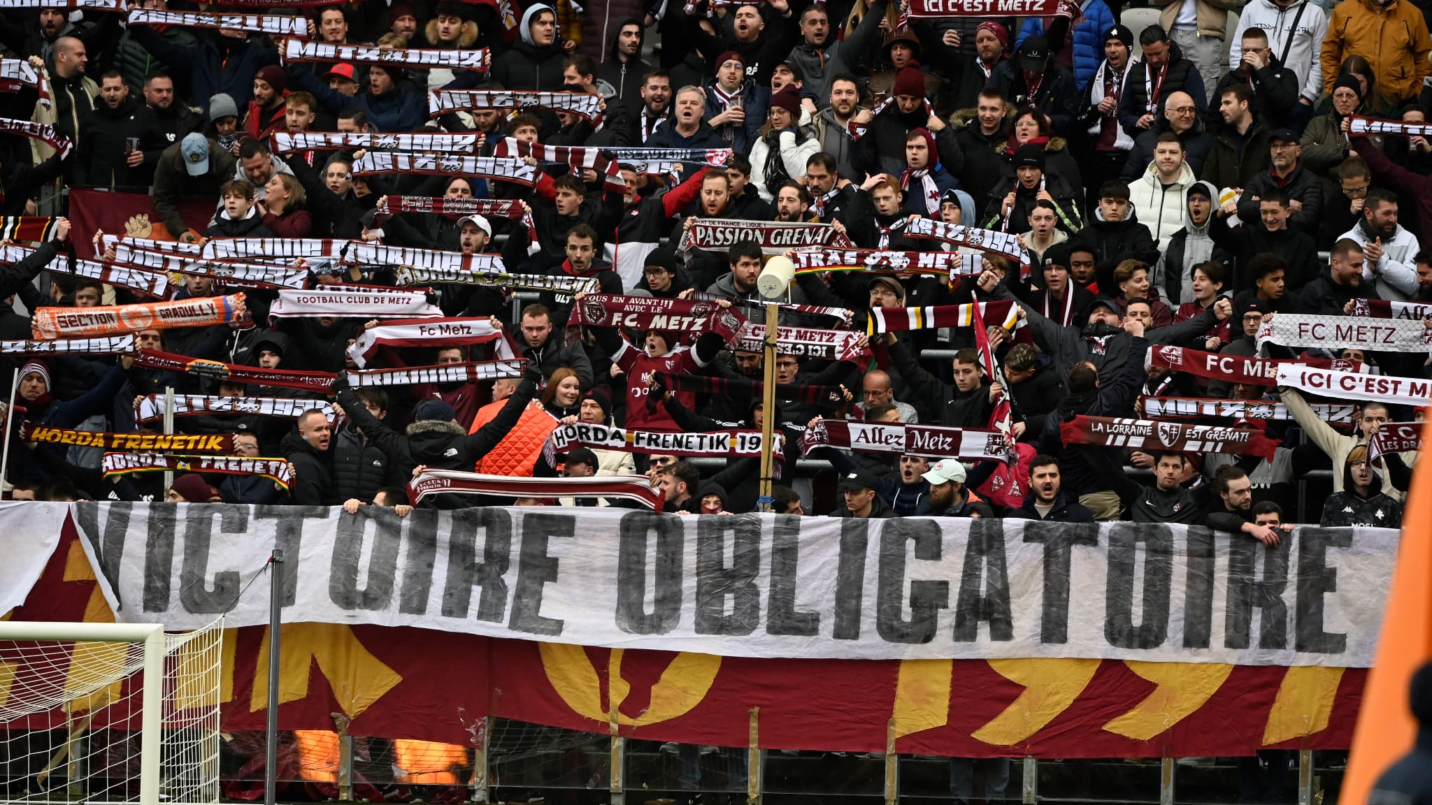 Les supporters du FC Metz face à Lorient, le 4 février 2024