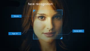 Un scan de reconnaissance faciale.