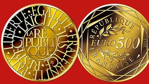 La pièce de 500 euros en or va enrichir la collection "Valeurs de la république"