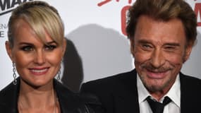 Johnny Hallyday et sa femme Laeticia, le 3 mars dernier.