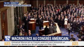 Standing ovation pour Emmanuel Macron à son arrivée devant le Congrès américain 