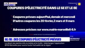 Marseille: des coupures d'électricité prévues jusqu'à mercredi dans les 6e et 8e arrondissements