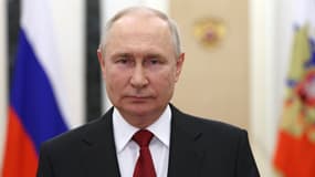 Vladimir Poutine s'exprime à la télévision depuis Moscou le 24 juin 2023