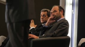 Nicolas Sarkozy et Edouard Philippe, le 26 mai 2015 au Havre.