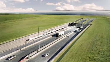 Long de 18 kilomètres et doté de deux tubes pour les trains et de deux autres pour les voitures, cet ouvrage sera le plus long au monde de ce genre, bâti selon cette technique de l'immersion des éléments le constituant.