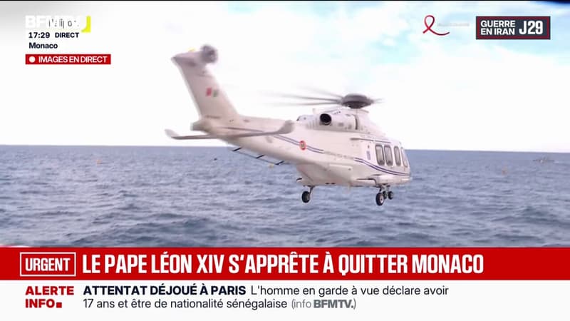 Après une courte visite, le Pape Léon XIV quitte Monaco