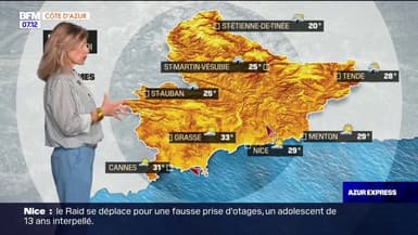 Météo Côte d’Azur: du soleil matinal puis des risques orageux, 25°C à St-Auban, jusqu'à 33°C à Cannes