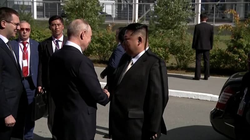 Vladimir Poutine et Kim Jong-un le 13 septembre 2023 