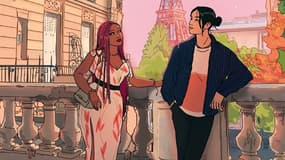 Détail de la couverture de la BD "Amours croisées" de Laura Nsafou et Camélia Blandeau