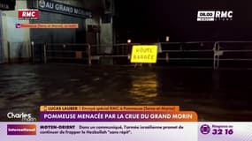 Tempête Kirk: la commune de Pommeuse menacée par la crue du Grand Morin 