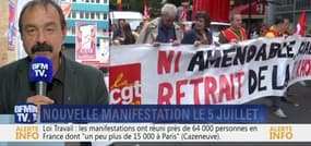 Loi Travail: "On a recensé plus de 200 000 manifestants dans plusieurs villes de France", Philippe Martinez