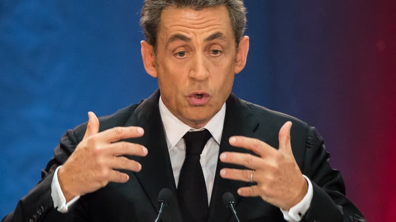 Nicolas Sarkozy lors de son meeting à Lambersart