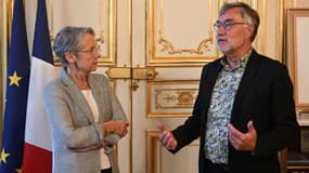 Elisabeth Borne a reçu le maire démissionnaire de Saint-Brevin Yannick Morez, le 17 mai 2023