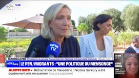 Migrants arrivés en France depuis Lampedusa: "Monsieur Darmanin ment" pour Marine Le Pen