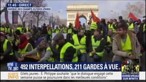 Des gilets jaunes tentent d'organiser un sit-in sur les Champs-Élysées
