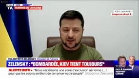 Volodymyr Zelensky: "Nous demandons une zone d'exclusion aérienne pour mettre fin à cette terreur"