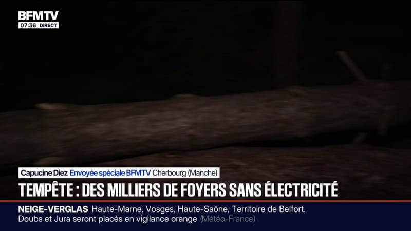 Après le passage de la tempête Goretti, les habitants de Cherbourg constatent les dégâts