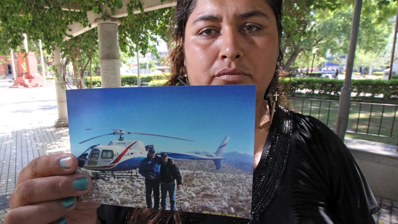 Azucena Aguero, compagne de l'un des pilotes argentins tués.