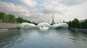 Un cabinet d'architectes a imaginé un pont trampoline qui pourrait être installé à Paris.